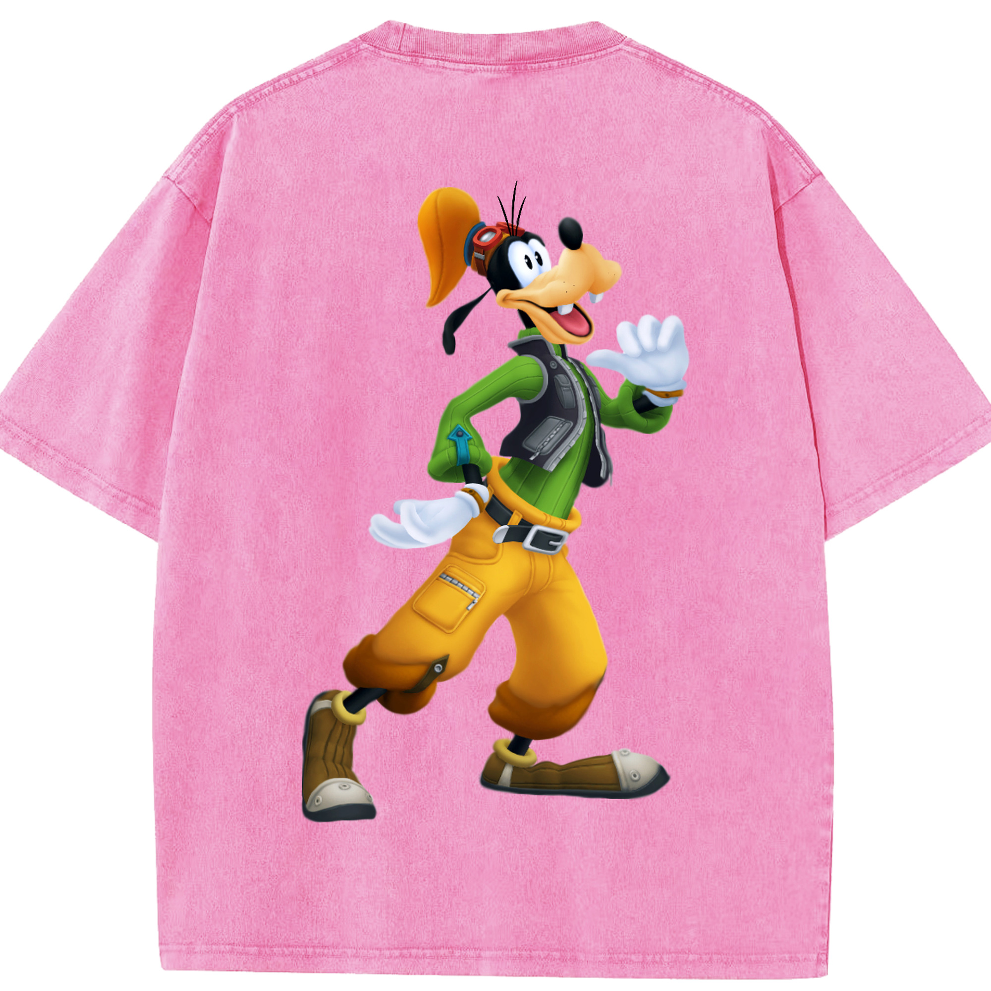 （画像用） ミッキーマウス Mickey Mouse 綿100% ヴィンテージ風 半袖Tシャツ（背面プリント）